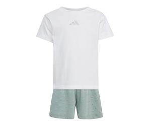 adidas Fille Seasonals Glam Short Set, white/silver met., 18-24 Months