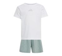 adidas Fille Seasonals Glam Short Set, white/silver met., 7-8 Years
