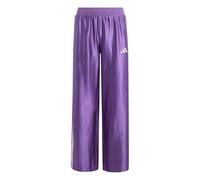 adidas Fille Seasonals Glam Wide Leg Pants, Active Purple/Silver Met., 5-6 Years