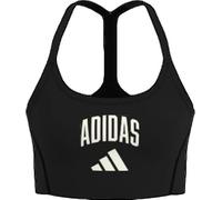 adidas Fille Train Essentials Collegiate Typography Everyday Bra, Black/off White, 14-15 Years
