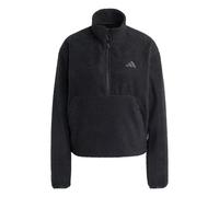 adidas Fleece Half-Zip Felpa Donna-nero in nero, Taglia: L