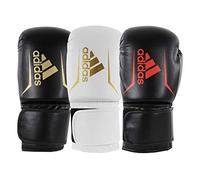 adidas FLX 3.0 Speed 50 Boxing & Kickboxing Gloves for Women & Men (Black/RED, 12 oz)