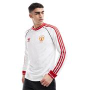 adidas - Football Manchester United Anniversary 91 - Top a maniche lunghe bianco e rosso XS