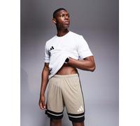 adidas Football - Squadra 25 - Pantaloncini color pietra e neri-Nero 2XL