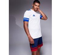 adidas Uomo SQUADRA25 Jersey Short Sleeve, White/Royal Blue, XS