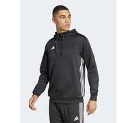 adidas - Football Tiro 25 Essentials - Felpa con cappuccio nera e bianca-Nero L