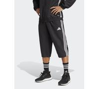 adidas - Football Tiro 25 Essentials - Pantaloni neri e bianchi a 3/4-Nero M