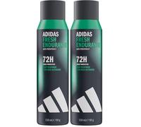 adidas, Fresh Endurance Deodorante Spray Uomo, 72 Ore di Protezione, Formula Vegana e Senza Alcol, 150ml (Confezione da 2)