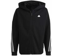 adidas Future Icons 3 Stripes Full Zip Jr - felpa con cappuccio - ragazzo 7-8A Black junior Recycled Polyester