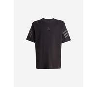 adidas - Kid's Future Icons 3 Stripes T-Shirt - T-shirt 128 nero/grigio