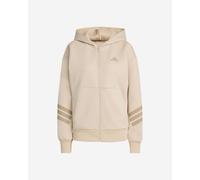 Adidas Future Icons 3 Stripes Full Zip Sweatshirt Beige L Donna