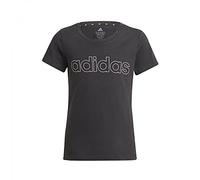 Adidas G Lin T, T-Shirt Bambina, Black/White, 4-5Y