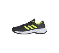 adidas Gamecourt 2.0 Tennis Shoes, Scarpe da Tennis Uomo, Carbon Lucid Lemon Ftwr White, 41 1/3 EU