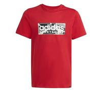 adidas garçon Camo Linear Junior Boys Graphic Tee, Better Scarlet, 13-14 Years