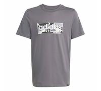 adidas garçon Camo Linear Junior Boys Graphic Tee, Grey Five, 15-16 Years
