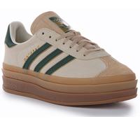 Adidas Gazelle Bold Suede Lace Up Womens Trainer In White Green UK 3 - 8