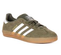 ADIDAS Gazzella Interno Q Pannello Gomma Suola Uomo Sportivo IN Oliva, Bianco Eu