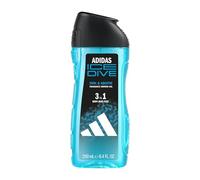 adidas Gel doccia 3 in 1 Ice Dive per lui, con profumo fresco e acquatico, 250 ml