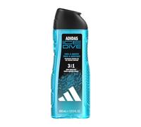 adidas Gel doccia 3 in 1 Ice Dive per lui, con profumo fresco e acquatico, 400 ml