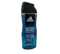 ADIDAS Gel doccia da uomo "AFTER SPORT" 3 in 1 - corpo, capelli e viso, confezione da 6 (6 x 400 ml)