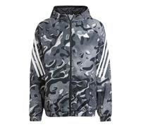 adidas Future Icon all Over Printed Full-Zip Hoodie Giacca da Esterno, Bianco/Nero, M Uomo