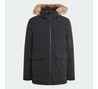 Adidas Giacca Invernale Nera Con Cappuccio E Pelliccia Sintetica BNWT IK0553