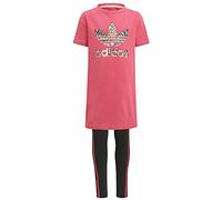 Adidas GN2214 Tee Dress Set Tuta da Ginnastica Unisex - Bambini Top:Wild Pink/Multicolor Bottom:Black/Wild Pink s21 5-6A