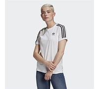 ADIDAS GN2913 3 Stripes Tee T-Shirt Donna White 44