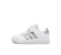 adidas Unisex - Bambini Grand Court 2.0 Shoes Children, Cloud White/Matte Silver/Cloud White, 29 EU