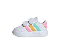 adidas Grand Court 2.0 Shoes Kids, Scarpe da Tennis Unisex - Bambini e ragazzi, Cloud White Pulse Mint Beam Pink, 27 EU