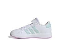 adidas Grand Court 2.0 Shoes Kids, Scarpe da Tennis Unisex - Bambini e Ragazzi, Ftwr Bianco Semi Flash Aqua Bliss Lilla, 36 EU