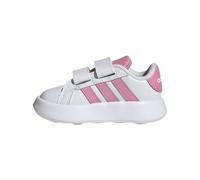 adidas Grand Court 2.0 Shoes Kids, Scarpe da Tennis Unisex - Bimbi 0-24, Ftwr Bianco Bliss Rosa Nucleo Nero, 26 EU