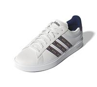 adidas Grand Court 2.0, Sneaker Donna, Ftwr White Mystery Blue Hi RES Yellow, 38 2/3 EU