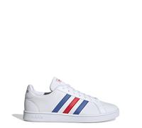 Adidas Grand Court Base, Scarpe da Ginnastica Uomo, Bianca (Ftwr White Blue Active Red), 44 2/3 EU