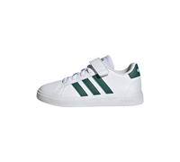 adidas Grand Court Elastic Lace And Top Strap Shoes, Scarpe da Tennis, Cloud White/Green/Cloud White, 32 EU