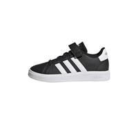 adidas Grand Court Elastic Lace And Top Strap Shoes, Scarpe da Tennis, Core Black/Cloud White/Core Black, 28.5 EU