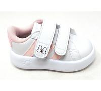 Adidas Grand Court Minnie bianco rosa JR8130 scarpa a doppio strappo per bambina