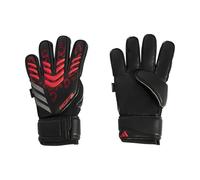 adidas Guanti da calcio unisex Match Fingersave portiere, nero/nero/rosso lucido, 9