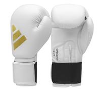 Adidas Guantoni da boxe Speed 50 per uomo, donna, bambino, per allenamento, palestra, 113,4 g, 170,1 g, 226,8 g, 283,5 g, 340,2 g, 396 g, 453,6 g, colore: bianco/oro