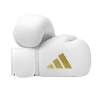 Adidas Guantoni da boxe Speed 50 per uomo, donna, bambino, per allenamento, palestra, 113,4 g, 170,1 g, 226,8 g, 283,5 g, 340,2 g, 396 g, 453,6 g, colore: bianco/oro, 226,8 g