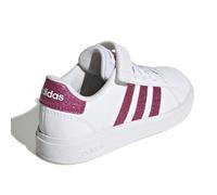 adidas Grand Court Elastic Lace And Top Strap Shoes, Scarpe da Tennis, Cloud White/Real Magenta/Cloud White, 35 EU