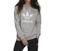 Adidas H06650 Trefoil Crew Maglia Lunga Uomo Medium Grey Heather/White M