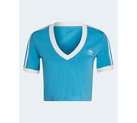 Adidas HC2035 Cropped Tee T-Shirt Donna App Sky Rush 44