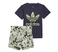 Adidas HE6928 Short Tee Set Tutina per Bambino e Neonato Unisex - Bimbi 0-24 Top:Shadow Navy Bottom:Orbit Grey S20/MAGIC Lime S22/SHADOW Navy S22 6-9M