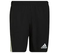 Adidas HE9259 Own The Run SHO Pantaloncini Uomo Black/Almost Lime/Reflective Silver S 5"