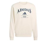 Felpa da tennis da uomo Adidas Heritage Graphic Club Crew - chalk white/dark blue - Beige (L)