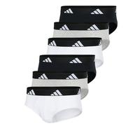 adidas Herren Slip 6er Pack Briefs Cotone Active Flex Logo, Casual - Einfarbig