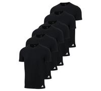 adidas Herren T-Shirt 6er Pack Girocollo Cotone Active Core Neri/Bianchi
