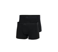 adidas Herren Unterwäsche Boxershorts 2er Pack-Low Rise Trunk (2pk) -Active Flex Cotton 3 Stripes Intimo, Black_4am008, S Uomo