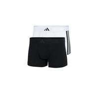 Boxer Active Flex Cotton 3-Stripes Low Rise Underwear (Confezione da 2) Black / White 2XL